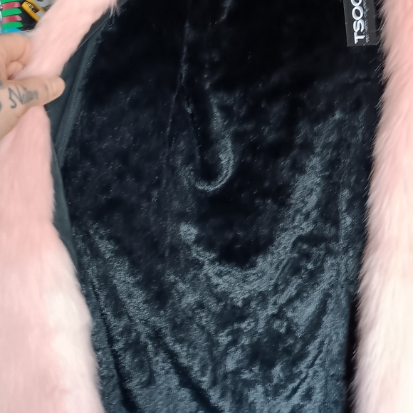 Beula "PinkPanther" Large Winter jacket  100% vegan (faux fur & simili leather) - Picture 6 of 12